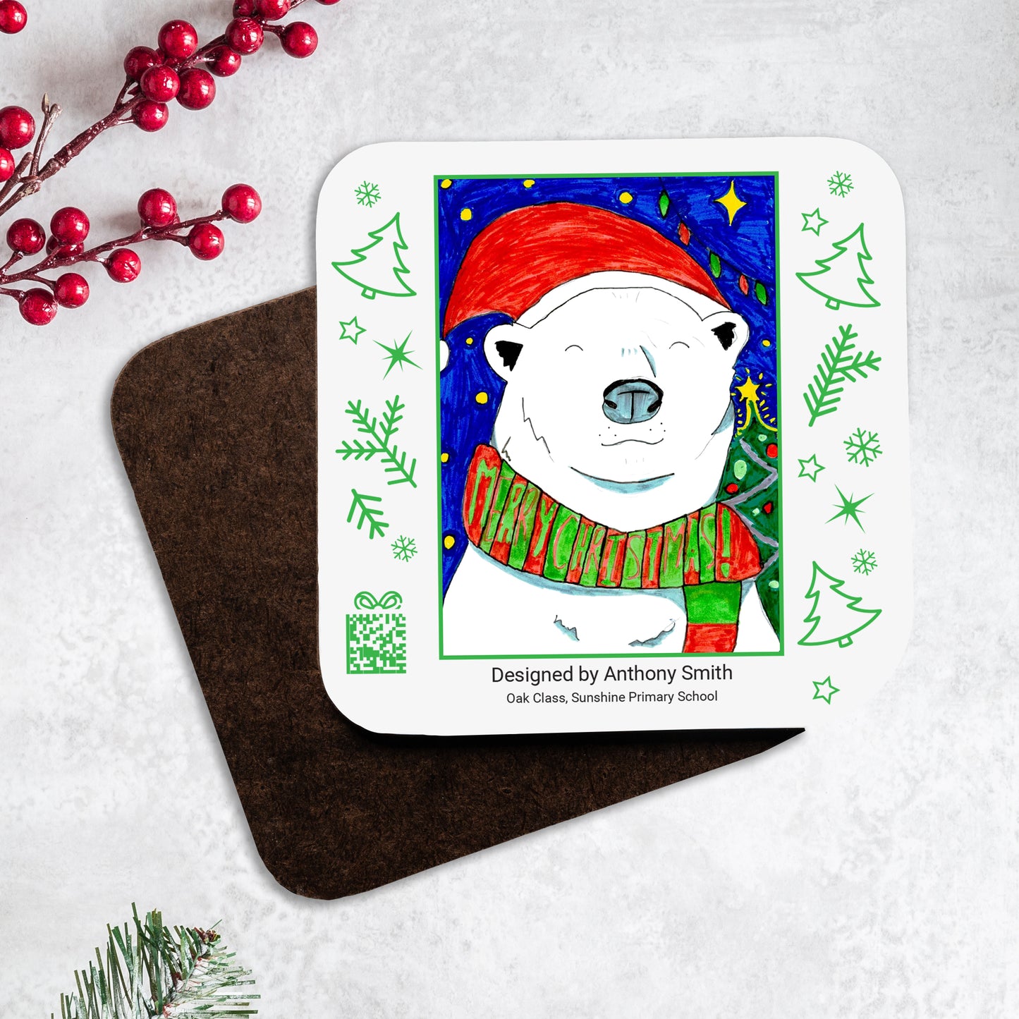 Printed Drinks Coasters | Pack of 2
