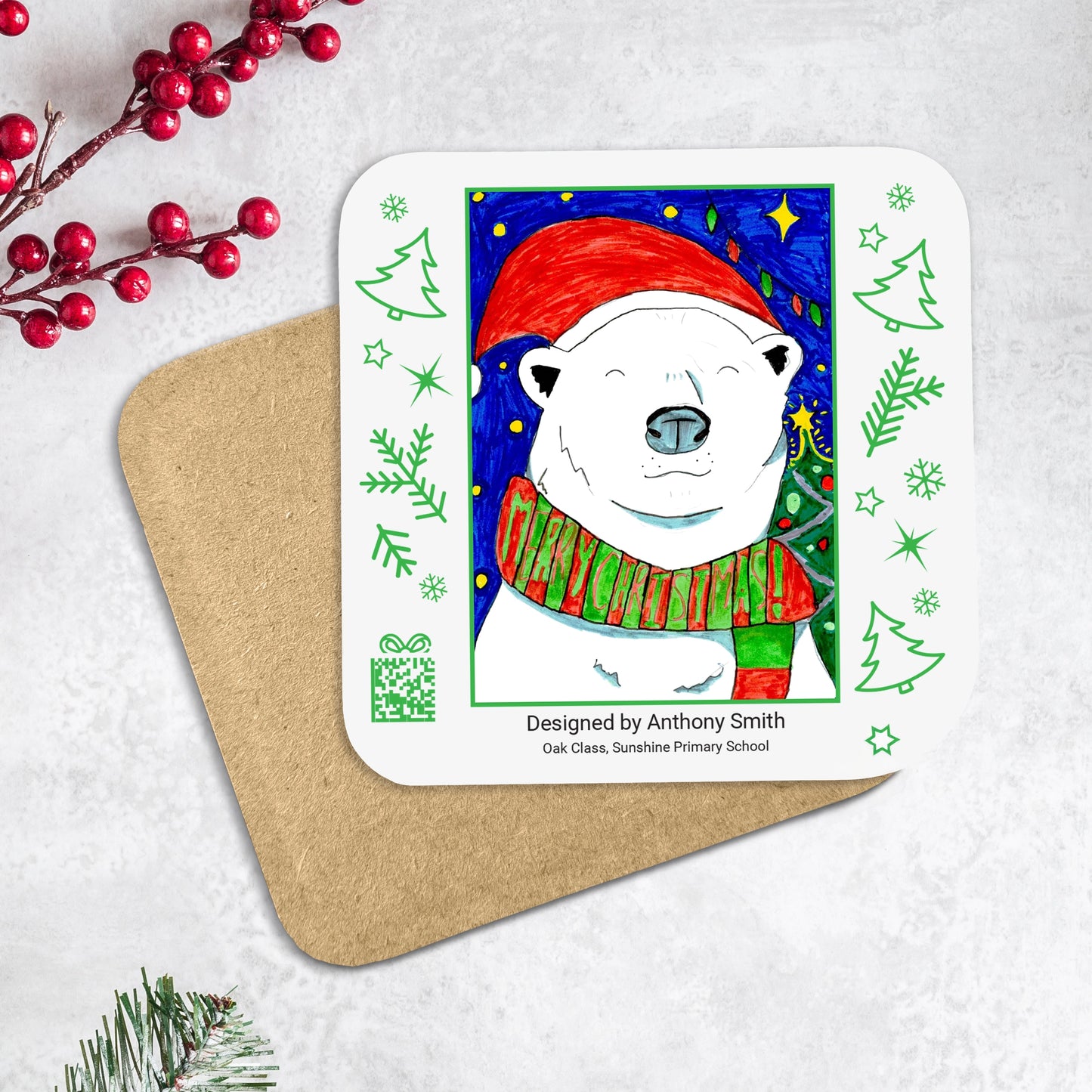 Printed Drinks Coasters | Pack of 2