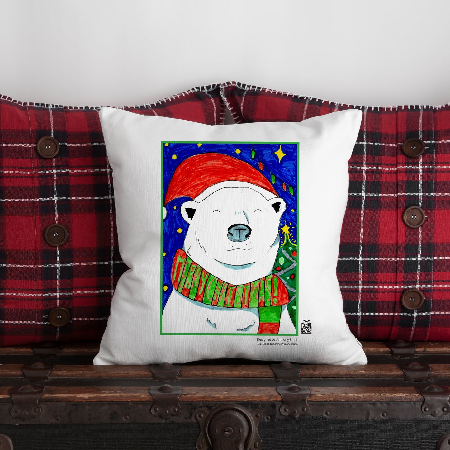 Cushion Cover (Available With Stuffing) | 100% Eco Friendly Cotton | 450mm Square