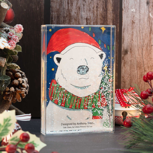 Snow Filled Photo Block | Acrylic Interchangeable Frame Block