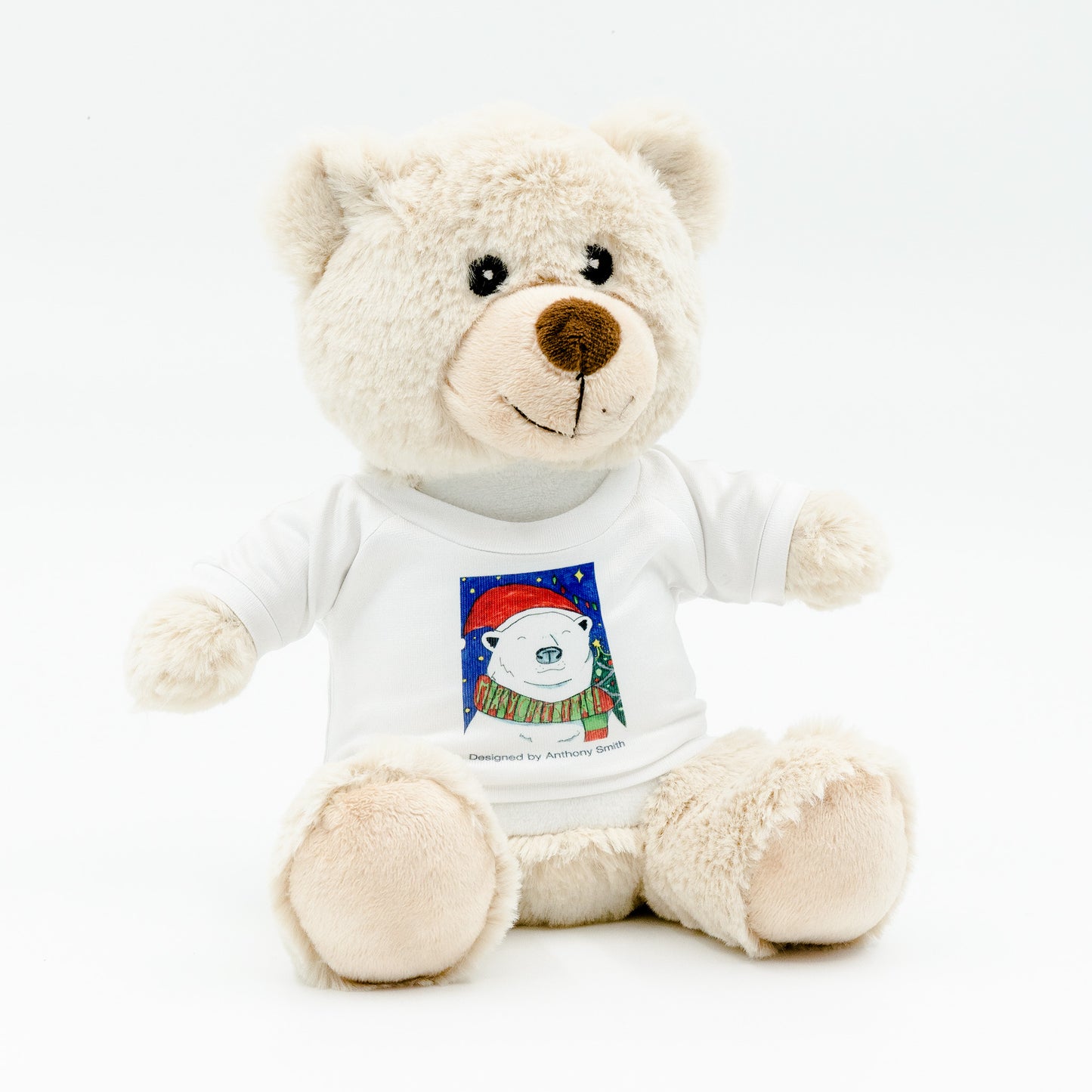 Eddie the Teddy - Christmas Bear Soft Toy with Removable T-Shirt