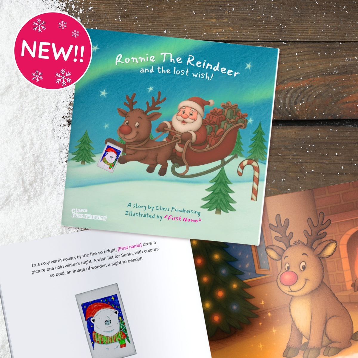 Ronnie the Reindeer and the Lost Wish | Personalised Christmas Story Book