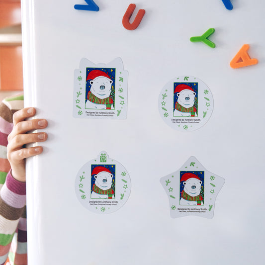 Flexible Fridge Magnet | Pack of Four | Christmas Shapes