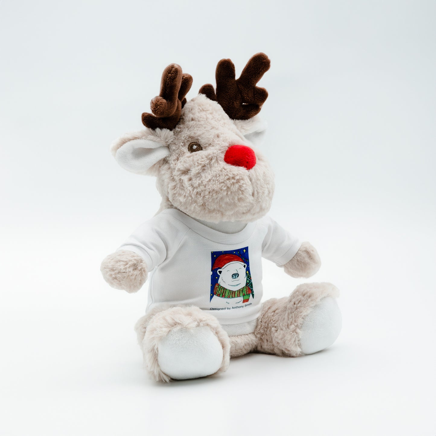 Ronnie the Reindeer | Soft Toy with Removable T-Shirt
