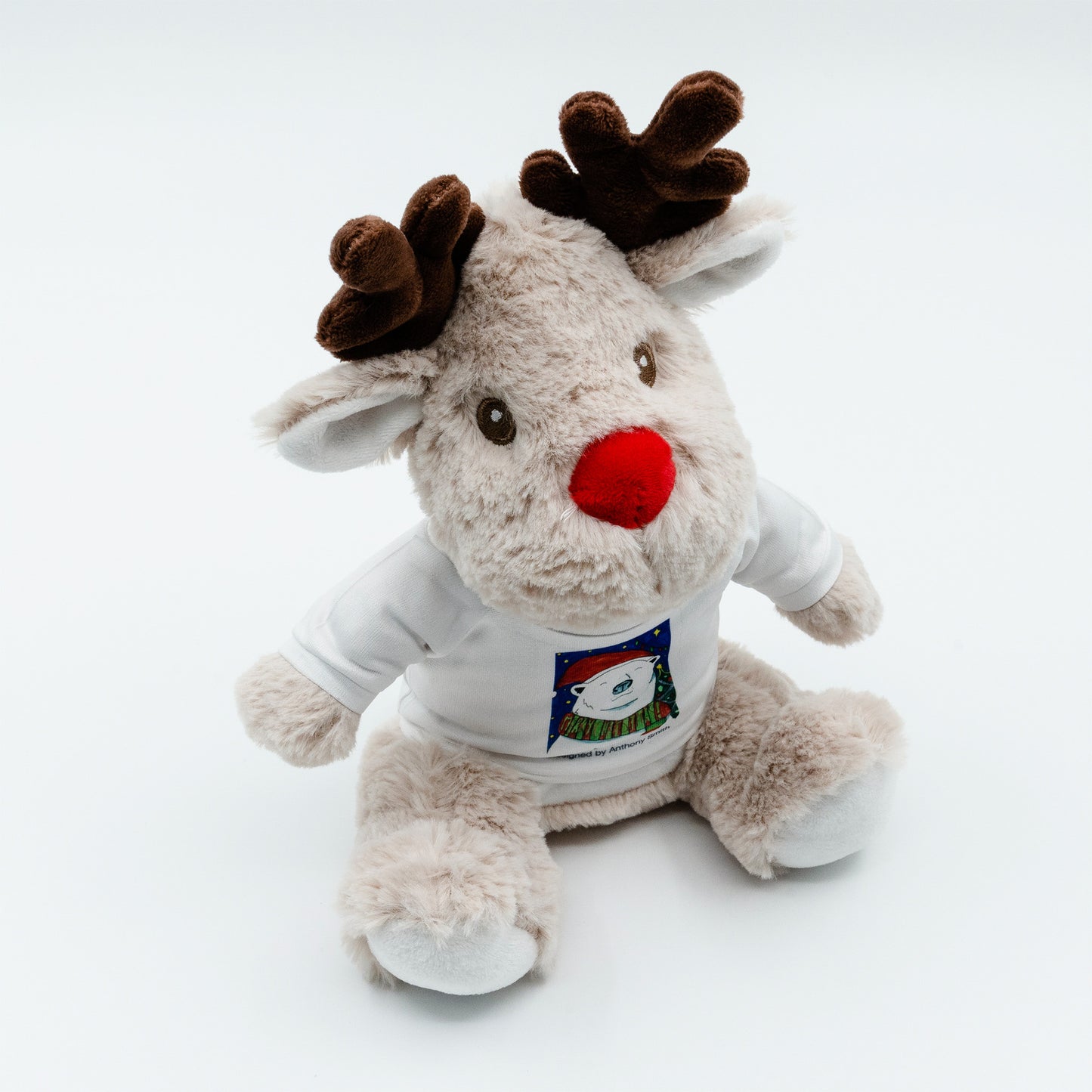 Ronnie the Reindeer - Soft Toy with Removable Printed T-Shirt