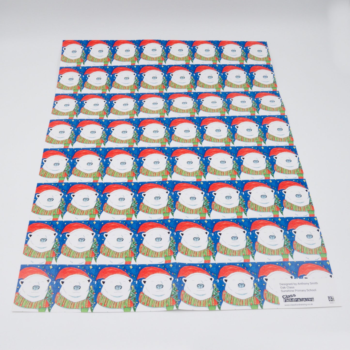 Pack of 5 - 420 x 594mm Christmas Wrapping Paper Sheets
