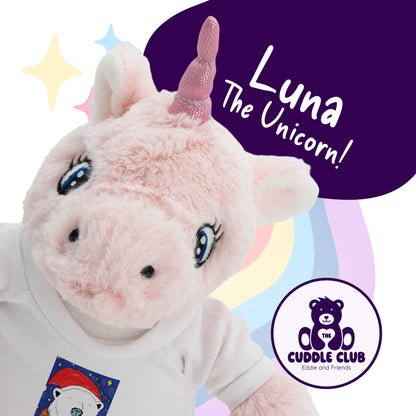 Luna the Unicorn | Soft Toy with Removable T-Shirt