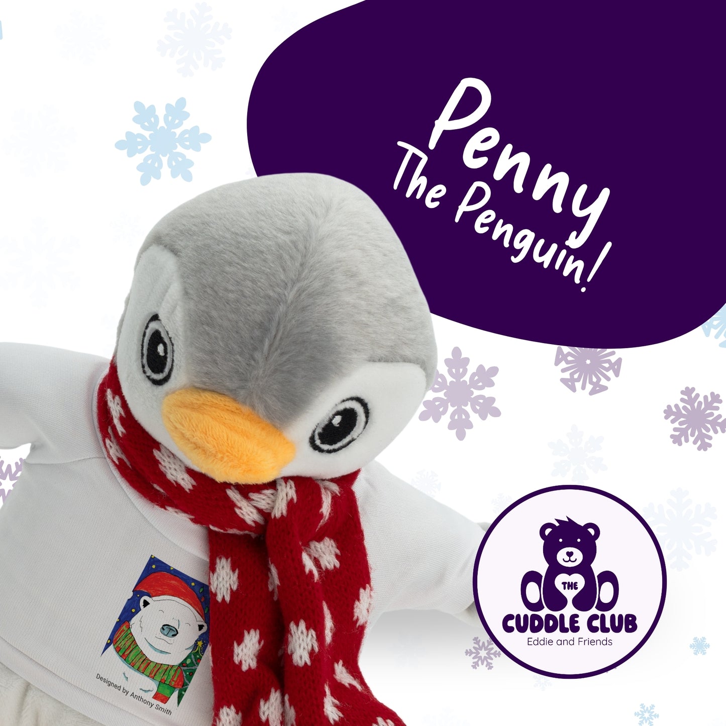 Penny the Penguin | Soft Toy with Removable T-Shirt