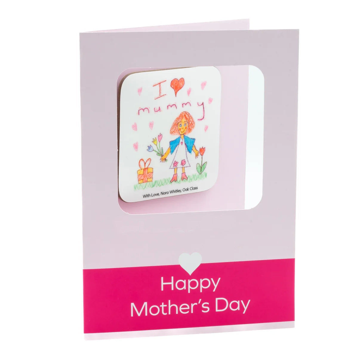 Mother's Day Coaster Card with Detachable Coaster