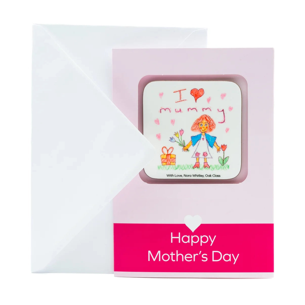 Mother's Day Coaster Card with Detachable Coaster