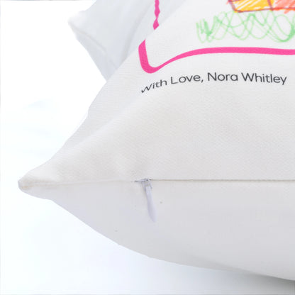 100% White Cotton Eco Friendly Cushion Cover (Cushion Insert Available) - 45cm Square