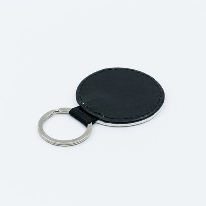 Premium 100% Vegan Round Leather Keyring