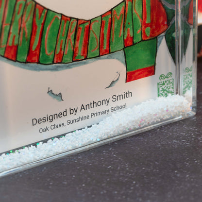 Snow Filled Photo Block | Acrylic Interchangeable Frame Block