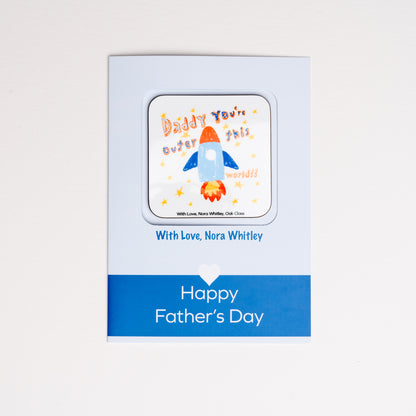 Father's Day Coaster Card with Detachable Coaster