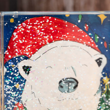 Snow Filled Photo Block | Acrylic Interchangeable Frame Block