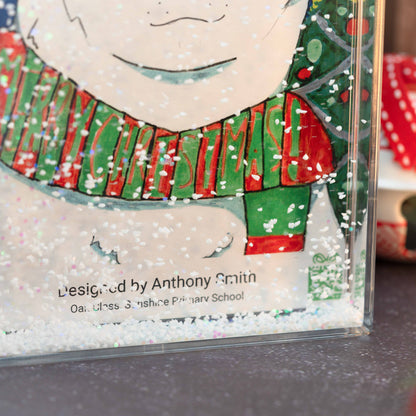 Snow Filled Photo Block | Acrylic Interchangeable Frame Block