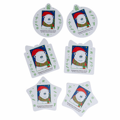 Flexible Fridge Magnet | Pack of Six | Christmas Shapes