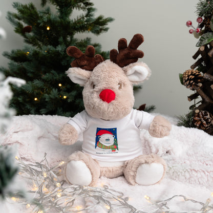 Ronnie the Reindeer | Soft Toy with Removable T-Shirt