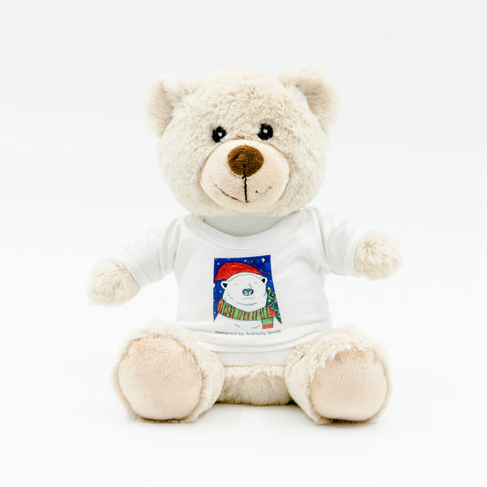 Eddie the Teddy - Christmas Bear Soft Toy with Removable T-Shirt
