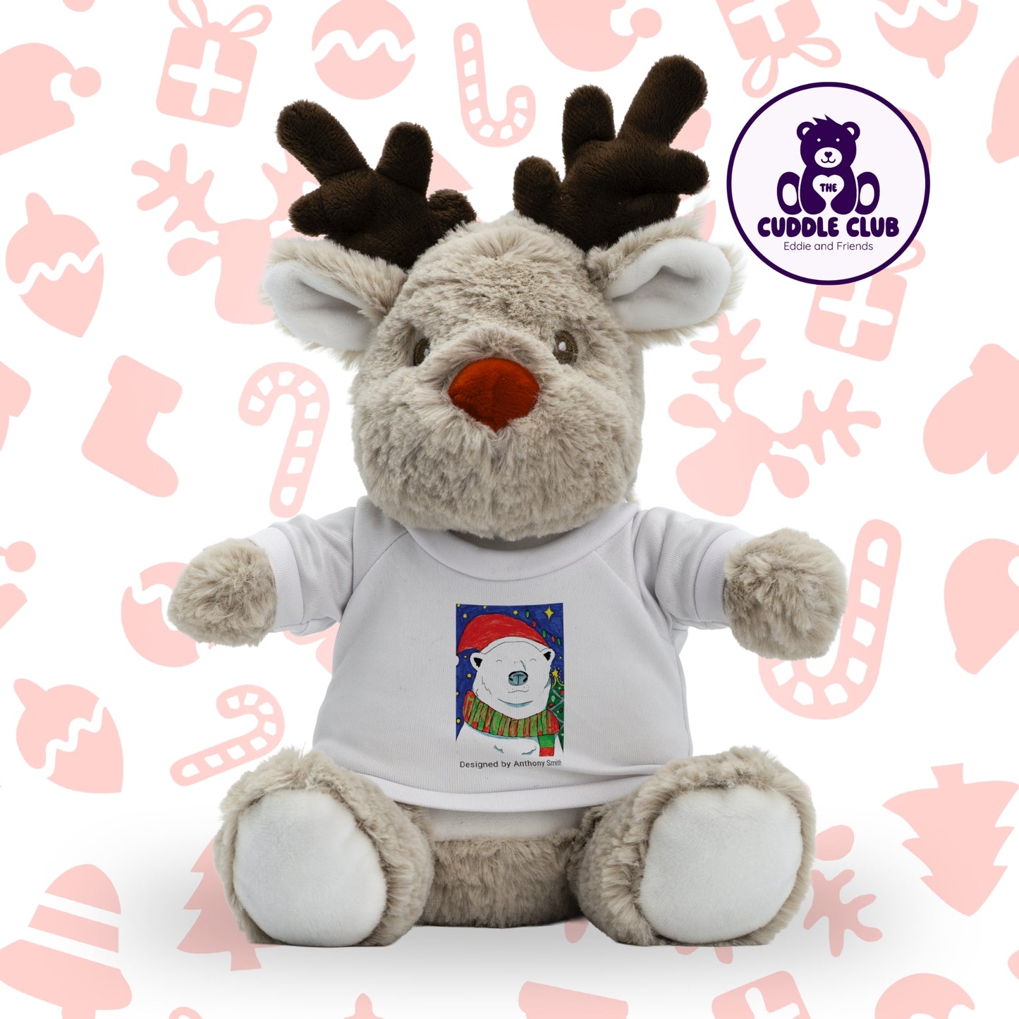 Ronnie the Reindeer | Soft Toy with Removable T-Shirt