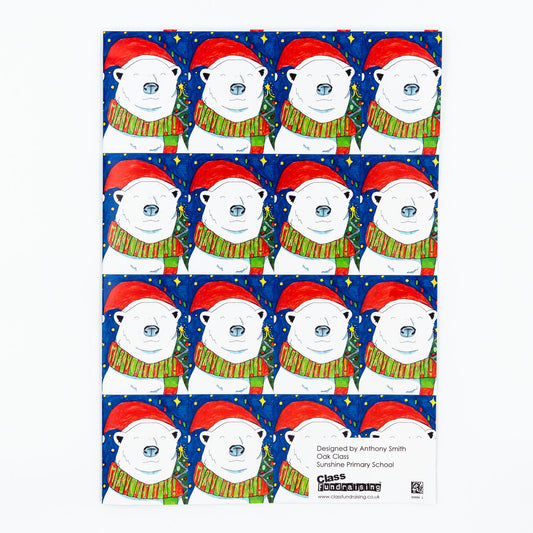 Pack of 5 - 420 x 594mm Christmas Wrapping Paper Sheets