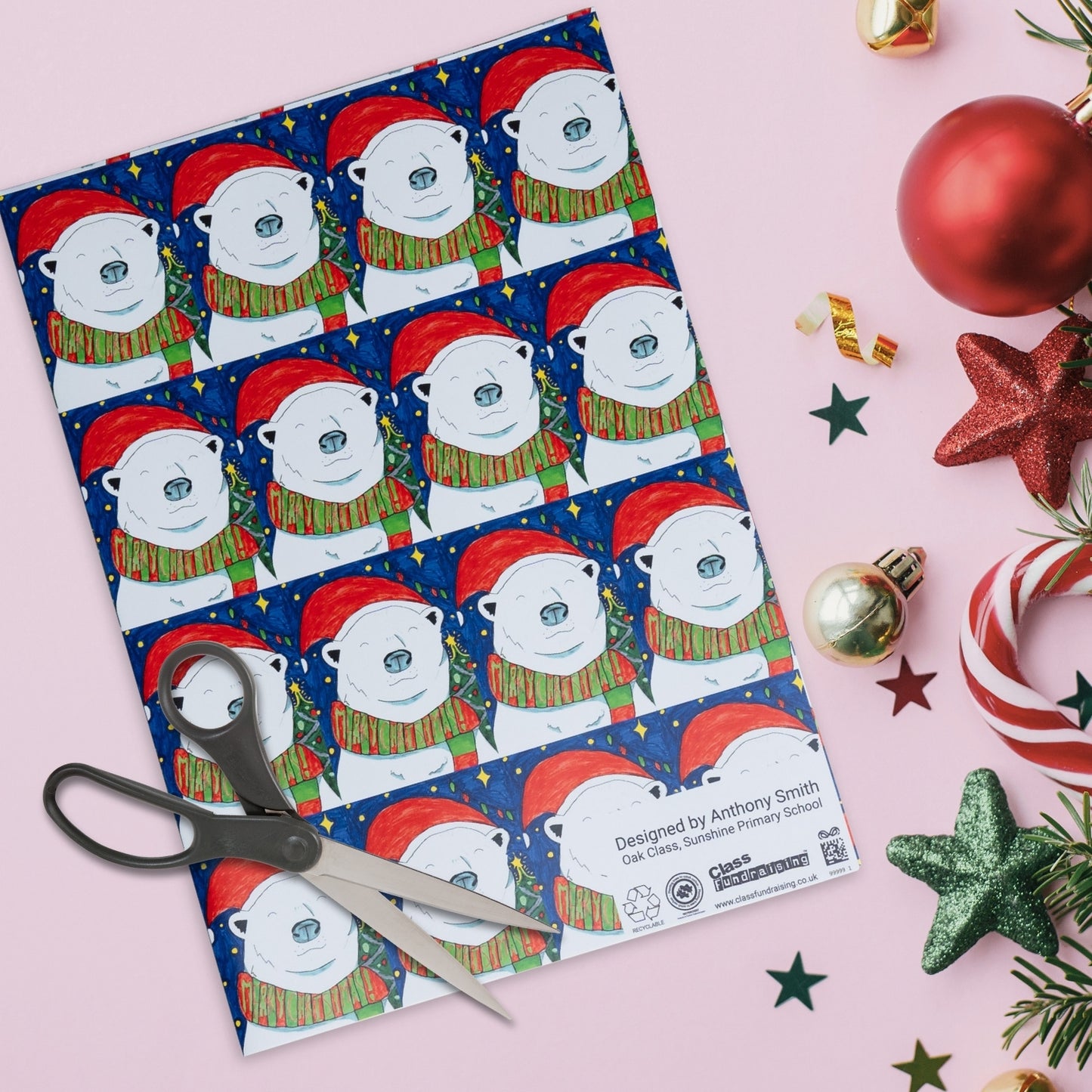 Christmas Wrapping Paper Sheets | Pack of 5 | 420mm x 594mm