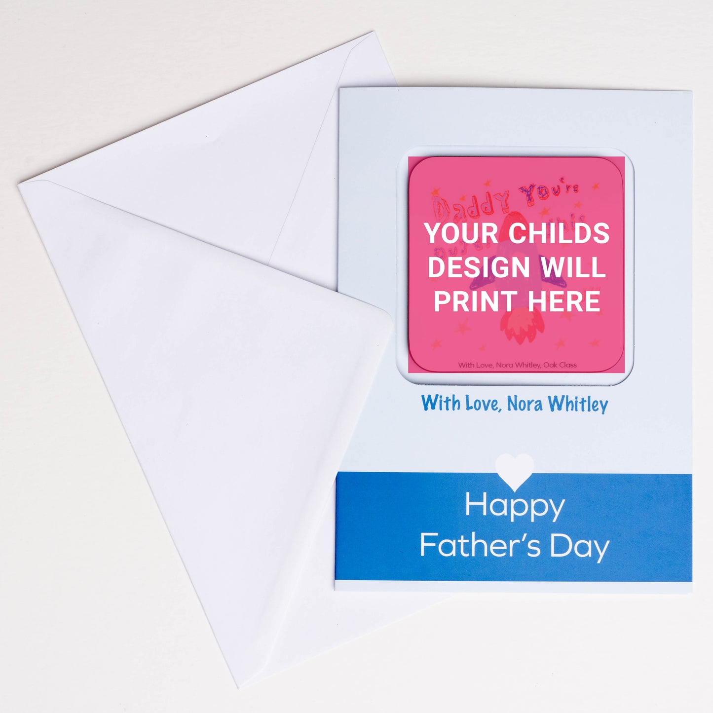 Father's Day Coaster Card with Detachable Coaster